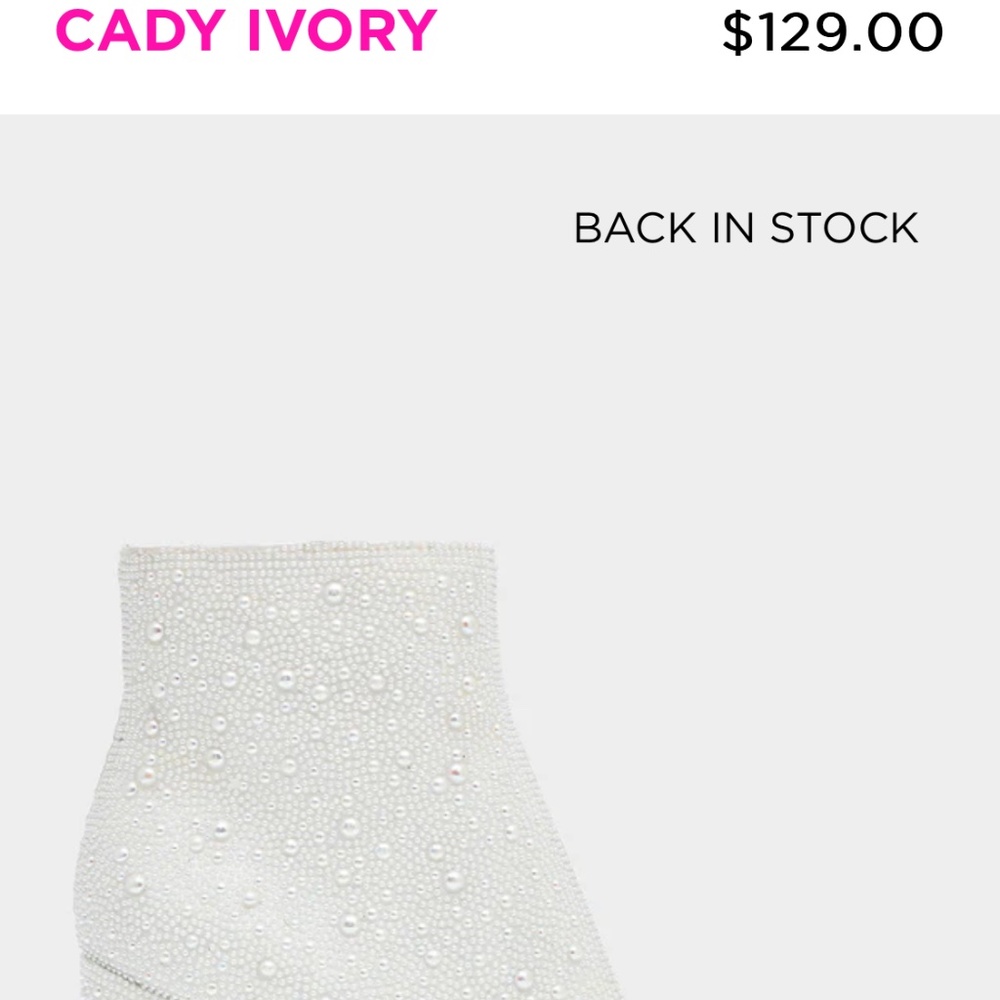 White beaded booties